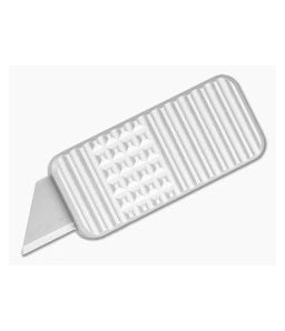 Rivery Zero V2 Gemstone Pattern Gray Aluminum Manual OTF Utility Knife (2.68" Closed) - RIV-ZV2-OTF-GEM-6061-GRY 1