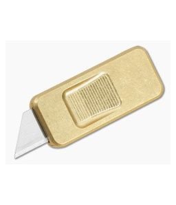 Rivery MFG Zero V2 Utility Knife Agent Newton Brass - RIV-ZV2-OTF-AN-BRASS 1
