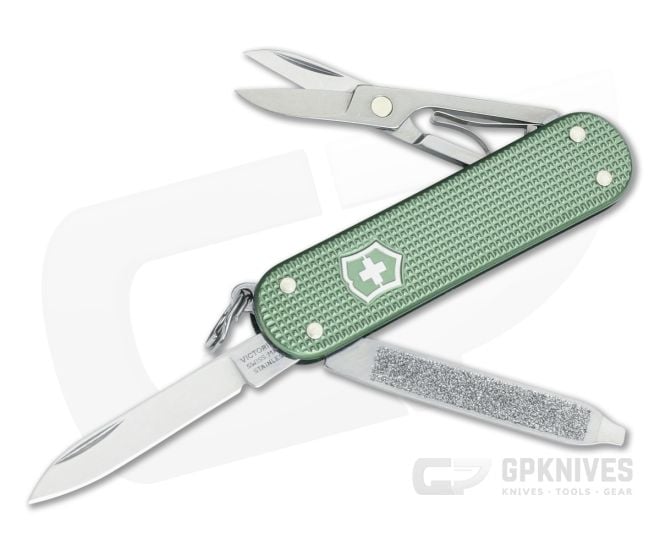 green417 Victorinox Classic SD Olive Green Alox 2017 Limited Edition