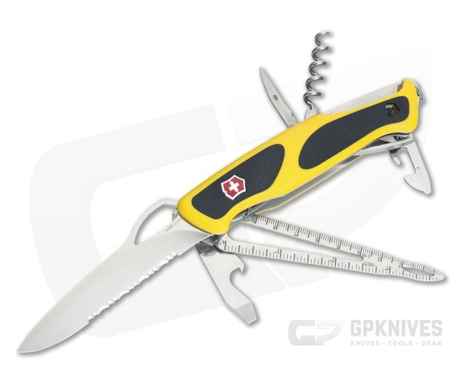 Victorinox RangerGrip Boatsman Yellow/Black Swiss Army Knife 0.9798.MWC8-X2 - VN-0.9798.MWC8-X2