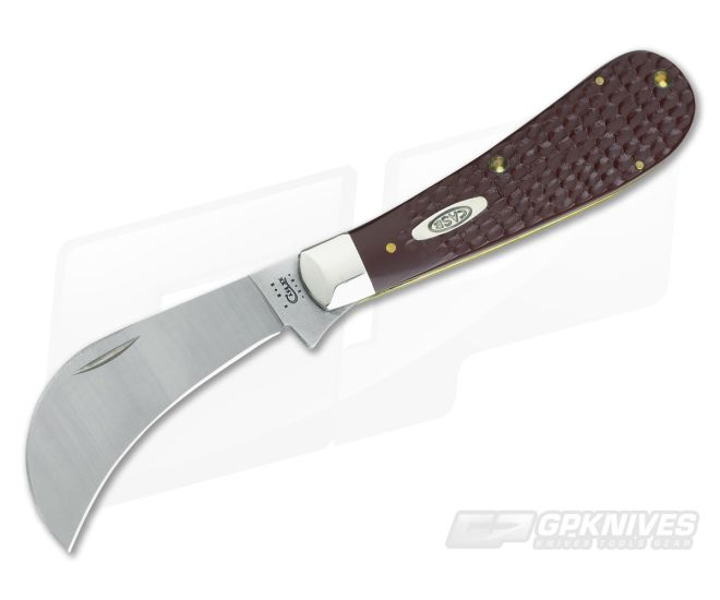Case Hawkbill Pruner Synthetic Brown Handle Slipjoint 00016 - CA-00016
