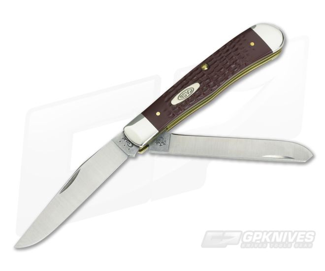 Case Trapper Synthetic Brown Handle Slipjoint 00019 - CA-00019