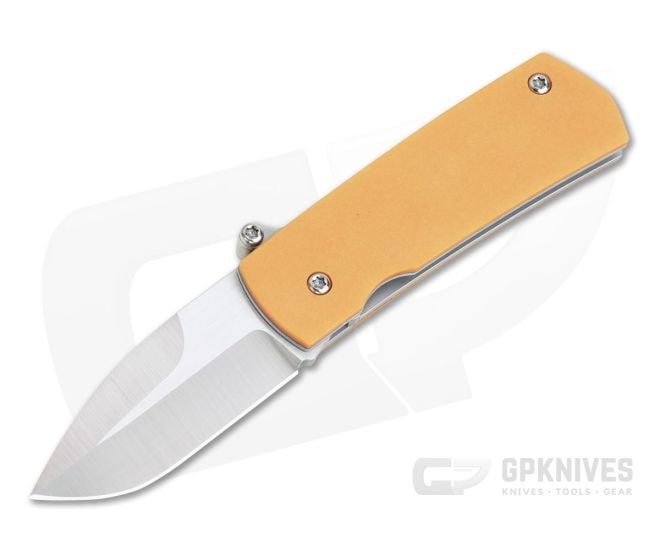 D Rocket Design Shamsher Orange Paper Micarta Satin M390 “Paw Claw” Lever Release Auto 0002 - DRD-0002