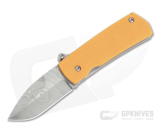 D Rocket Design Shamsher Orange Paper Micarta Damasteel Paw Claw Lever Release Auto - DRD-0003