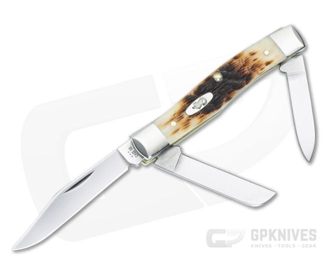 Case Medium Stockman Amber Bone Carbon Steel 00079 - CA-00079