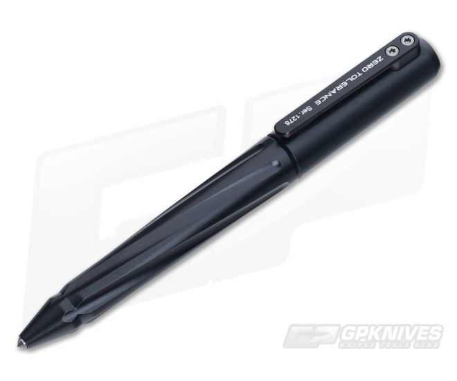 Zero Tolerance 0010BLK Black Anodized Aluminum Tactical Pen - ZT-0010BLK