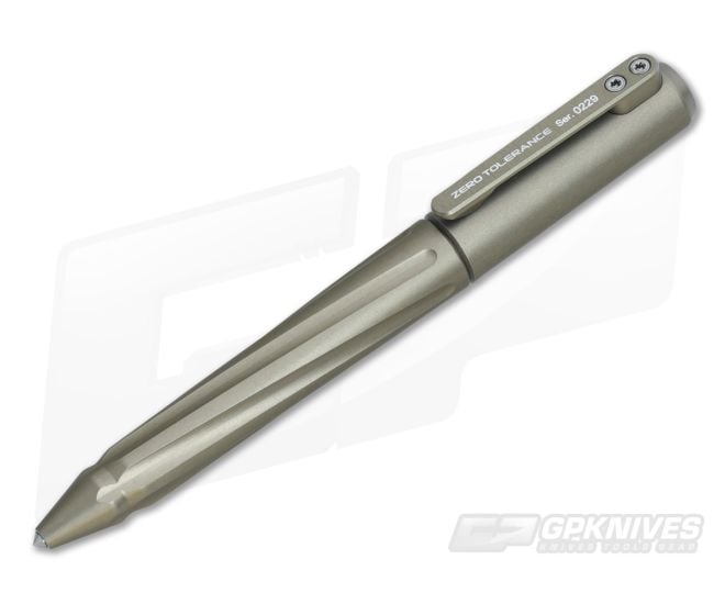 Zero Tolerance 0010EB Earth Brown Anodized Aluminum Tactical Pen - ZT-0010EB