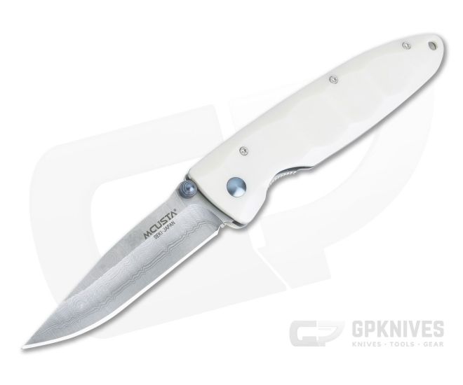 MCusta Basic Folder DuPont Corian San Mai Damascus VG10 Liner Lock 0015D - MC-0015D