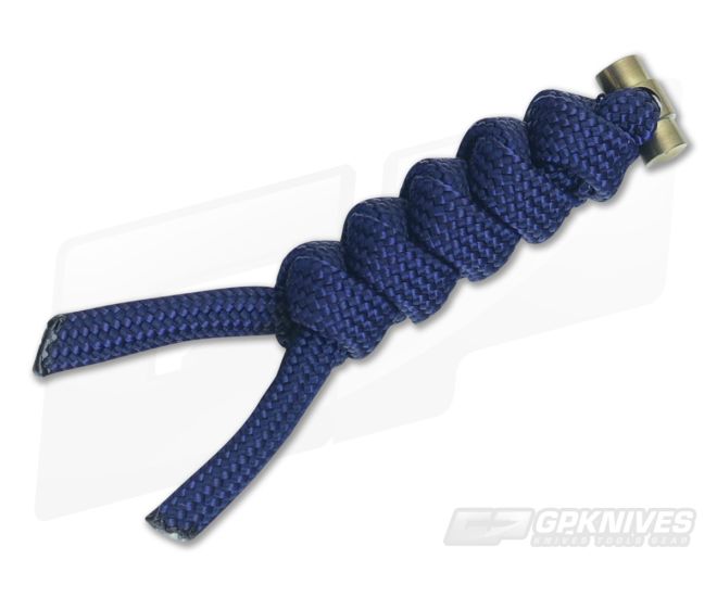 Chris Reeve Small Sebenza 21 Midnight/Gold Knotted Lanyard - CRK-0019