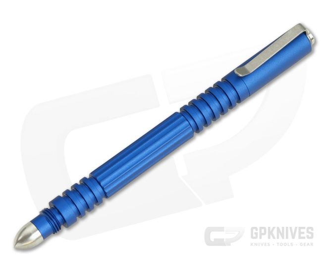 Hinderer Knives Investigator Pen Aluminum Matte Blue - HK-0019