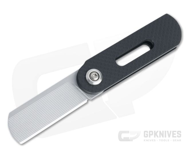D Rocket Design Oval Half Moon Higonokami Bali M390 Textured Black Aluminum Folder 0019 - DRD-0019