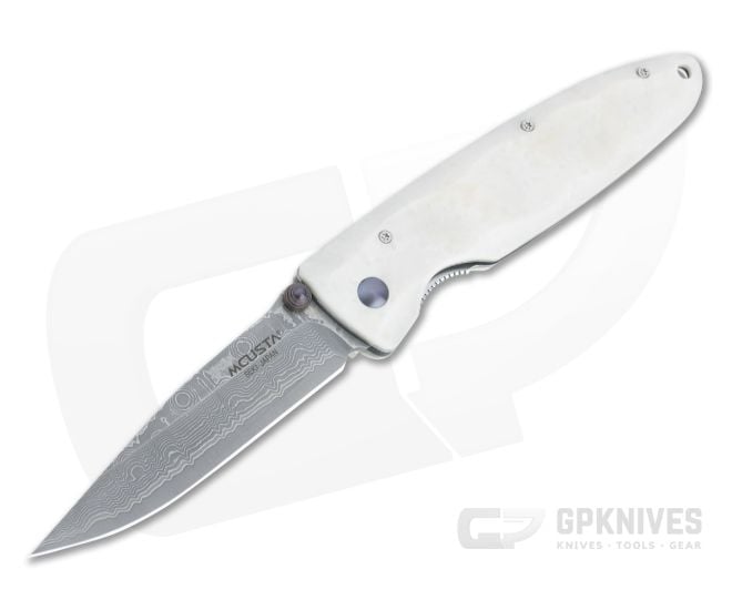 MCusta Classic Wave Damascus Corian Liner Lock Folder 19D - MC-0019D