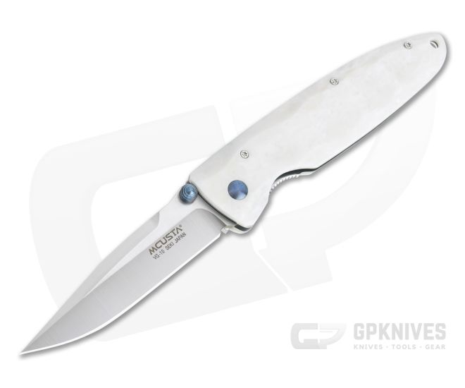 MCusta Classic Wave Satin VG10 Corian Liner Lock Folder 19V - MC-0019V