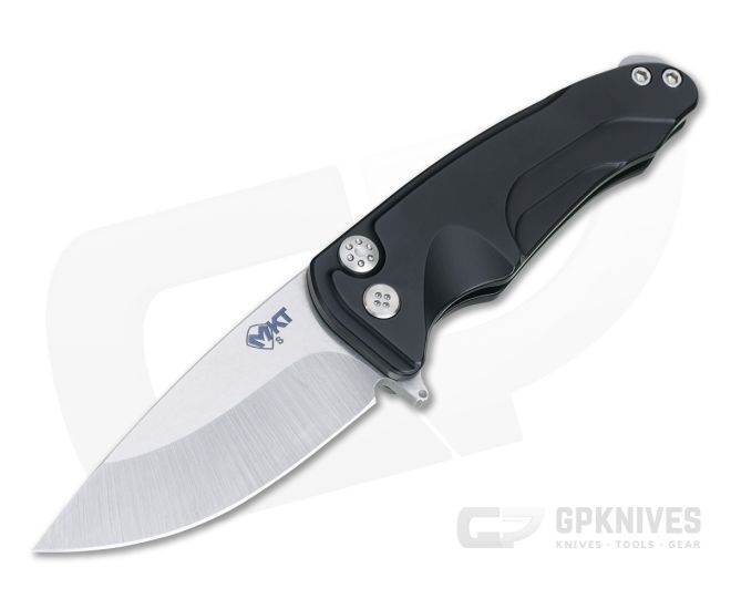 Medford Smooth Criminal Black Aluminum CPM S35VN Button Lock Flipper - MKT-001