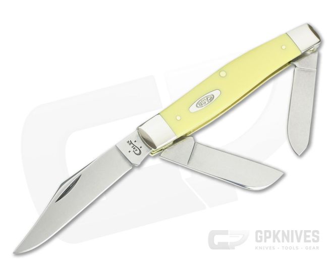 Case Large Stockman Yellow Handle Carbon Steel 00203 - CA-00203