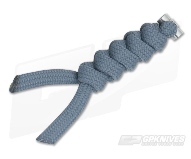 Chris Reeve Small Sebenza 21 Charcoal/Silver Knotted Lanyard - CRK-0020