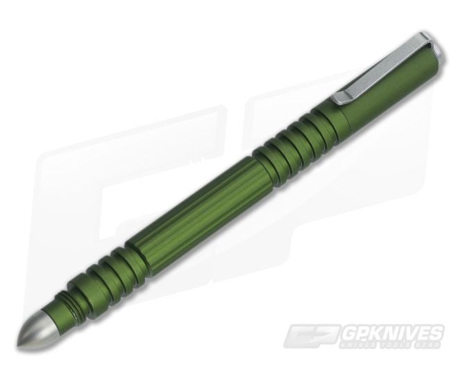 Hinderer Knives Investigator Pen Aluminum Green - HK-0020