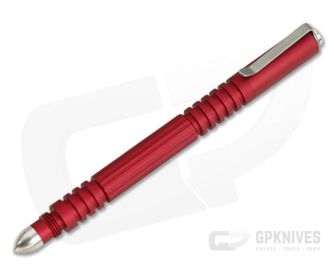 Hinderer Knives Investigator Pen Aluminum Matte Red - HK-0021