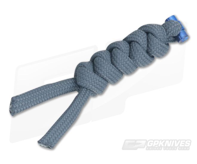 Chris Reeve Small Sebenza 21 Charcoal/Blue Knotted Lanyard - CRK-0021