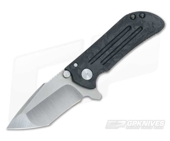 Direware M8 Tanto Flipper Knife Marbled Carbon Fiber and M390 - DW-002