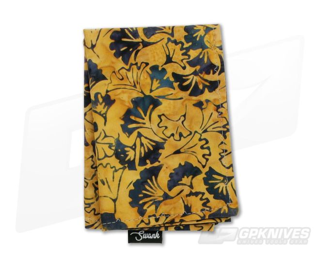 SwankHanks Gold Leaf Batik Dye Print Cotton and Microsuede Hank - SH-002