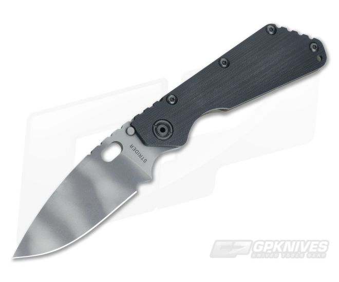 Strider SMF Hybrid CC Black G10 Flamed Flat Frame PSF-27 Tigerstripe Blade - MSK-002