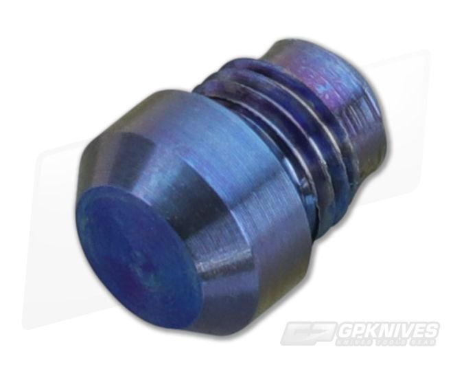 Hinderer Knives Investigator Pen Flat End Attachment Titanium Blue - HK-0030