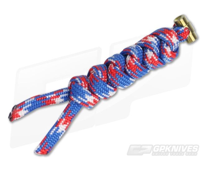 Chris Reeve Small Sebenza 21 Multicolored Knotted Lanyard Liberty/Gold - CRK-0035