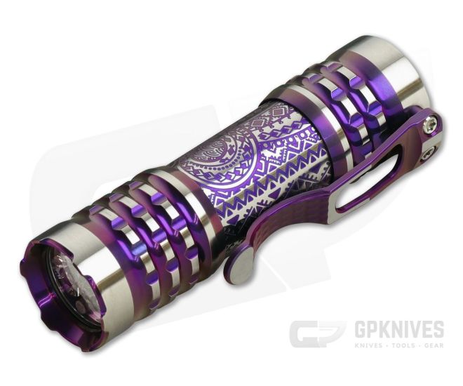 Ti2 Design / CWF Pele Custom Flashlight Titanium Purple Hawaiian 5000K - CWF-003