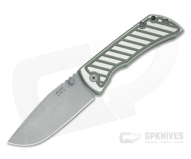 McNees Knives Mac 2 3.5" (GEN 2) Matte Green Fastback Drop Point - MNK-003