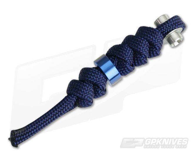 Chris Reeve Large Inkosi Midnight Lanyard with Blue Bead - CRK-0040