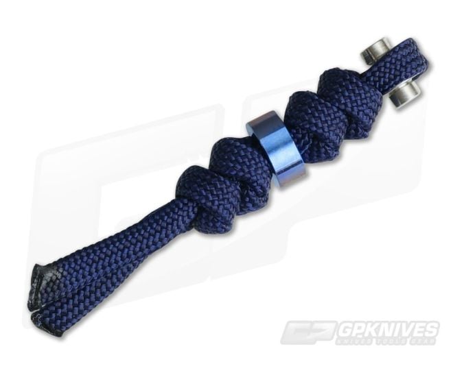 Chris Reeve Small Inkosi Midnight Lanyard with Blue Bead - CRK-SIN-7013