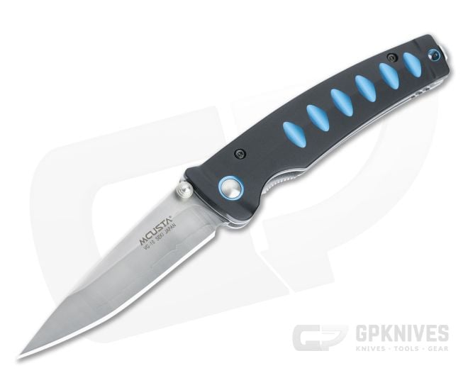 Mcusta Katana MC-4 Series Clad VG10 Tanto Blue Accent Liner Lock Folder - MC-0041C