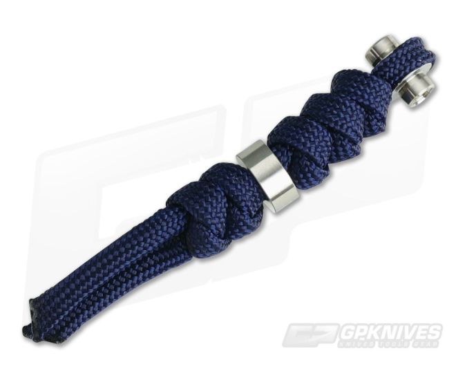 Chris Reeve Large Inkosi Midnight Lanyard with Silver Bead - CRK-0042