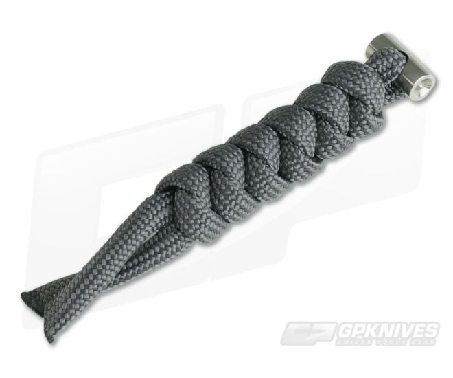 Chris Reeve Large Sebenza Charcoal Lanyard Silver - CRK-0044