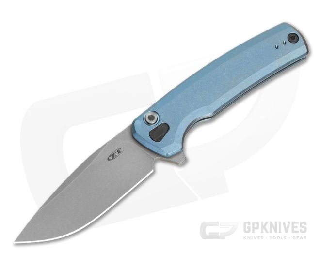 Zero Tolerance 0044BLU Blue Titanium Button Lock S90V - ZT-0044BLU
