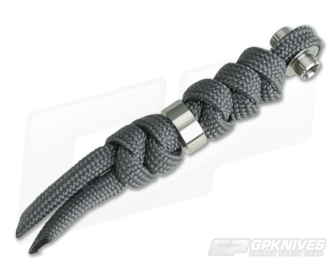 Chris Reeve Large Inkosi Charcoal Lanyard with Silver Bead - CRK-LIN-7011