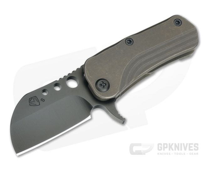 Medford Knives Chunky Monkey Black PVD CPM S35VN Bronze Titanium Frame Lock Flipper - MKT-004