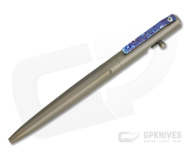 Pena Knives X-Series Bolt Action Ink Pen Bronze Anodized Titanium MokuTi Clip - PK-004
