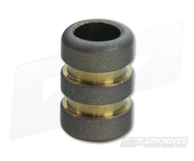 Ti Survival Titanium Lanyard Bead Grooved Stonewashed Copper Groove - TS-004