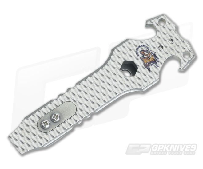 Hinderer Knives Steel Flame HS-TacTool Textured Titanium - HK-0053