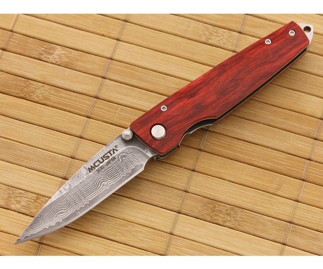 MCusta Gentleman's Folder Staminawood & Damascus - MC-0054D