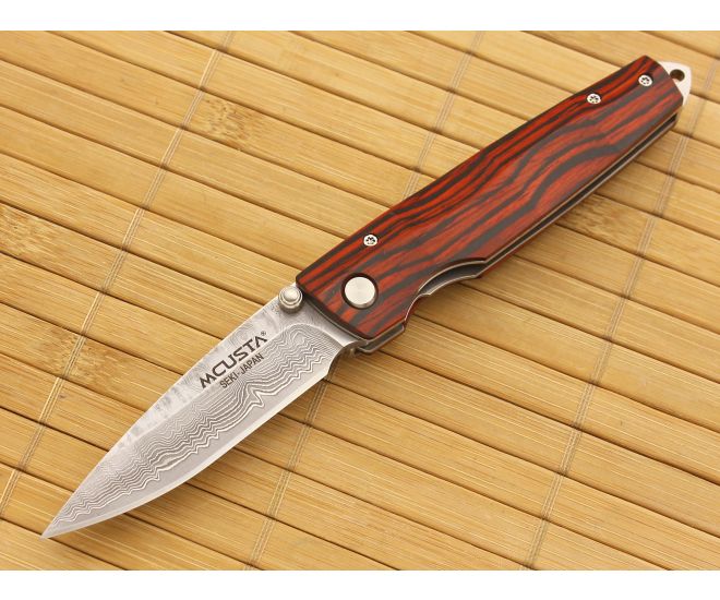 MCusta Gentleman's Folder Rosewood & Damascus - MC-0054DR