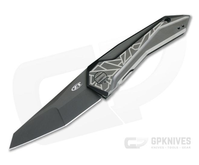 Zero Tolerance GTC 0055BLK Sprint Black DLC 20CV Engraved Black Titanium SLT Flipper - ZT-0055BLK