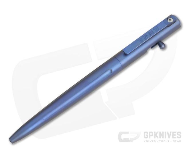 Pena Knives X-Series Bolt Action Ink Pen Blue Anodized Titanium - PK-005