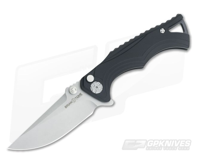 Brian Tighe and Friends Tighe Fighter Small Drop Point Blasted Stonewash Gray Backspacer - BTF-005
