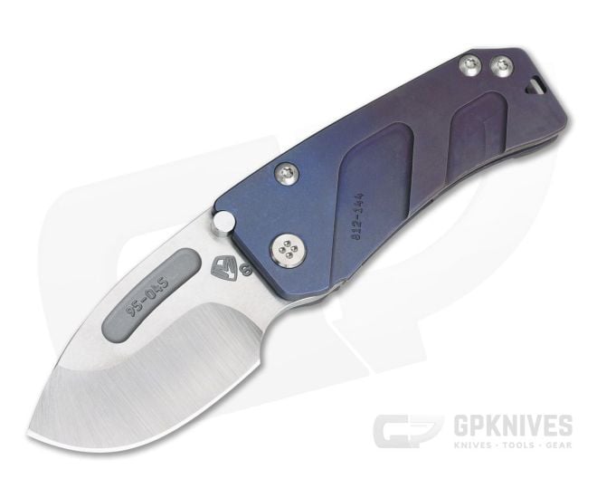 Medford Knives Hunden (Der Hund) Tumbled CPM S35VN Violet Blue Fade Titanium Frame Lock Folder - MKT-005