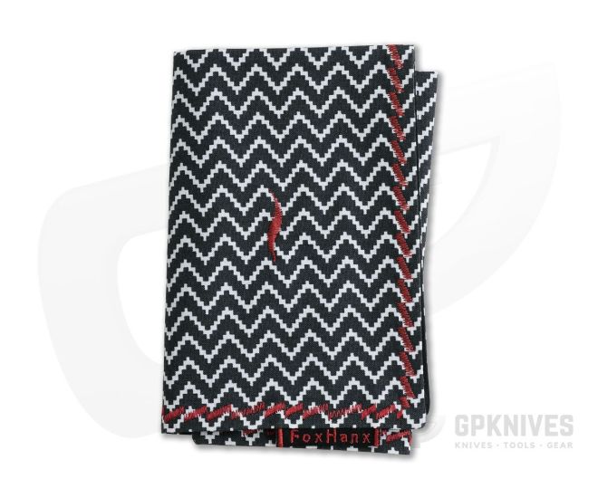 Fox Hanx Phalanx Cotton Black and White Chevron Handmade Handkerchief - FH-006