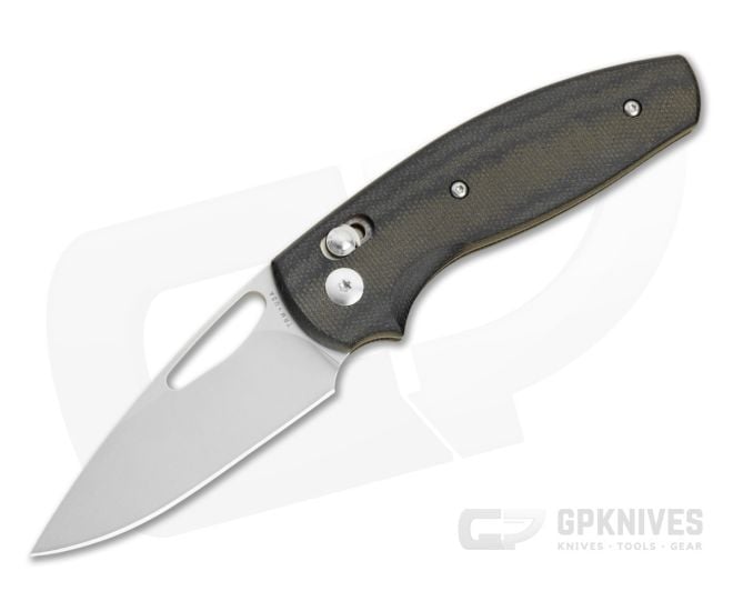 TRM Bulldog Rev B Black Sand Micarta 3D Contoured Magnacut Folding Knife (2.95") - TRM-006