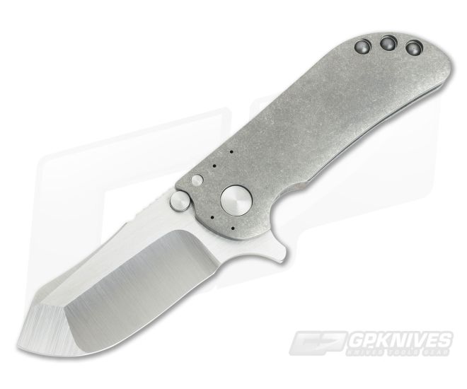 Direware M8 Tumbled Titanium Frame Lock Flipper Satin S110V - DW-006